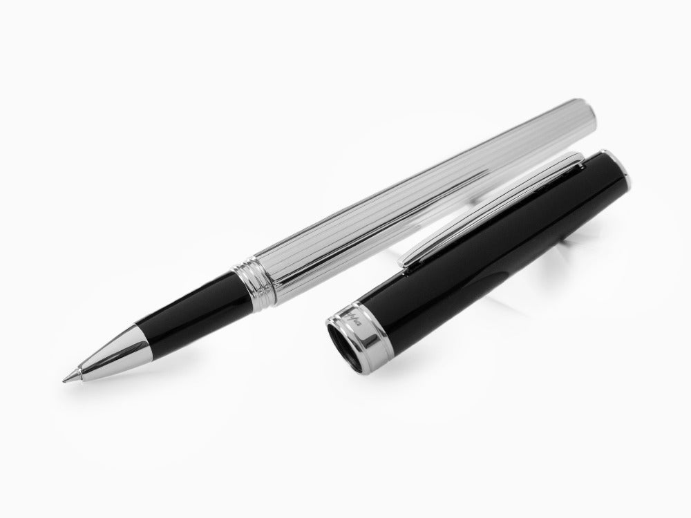 Roller Montegrappa Armonia Duetto, Acier, Noir, ISA1MRAC