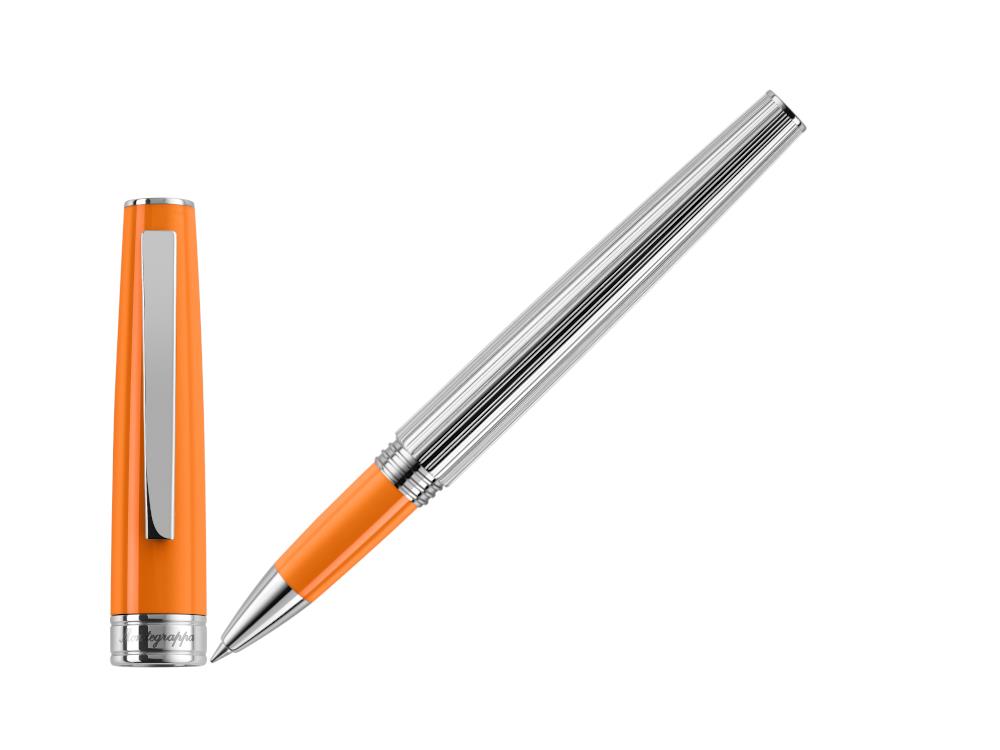 Roller Montegrappa Armonia Duetto, Acier, Orange, ISA1MRAO