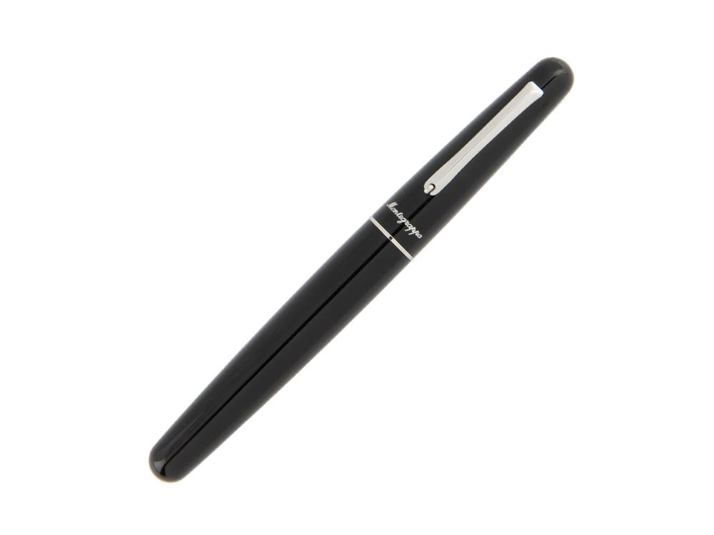 Stylo Plume Montegrappa Elmo 01, Résine Noire, ISEOR-AC