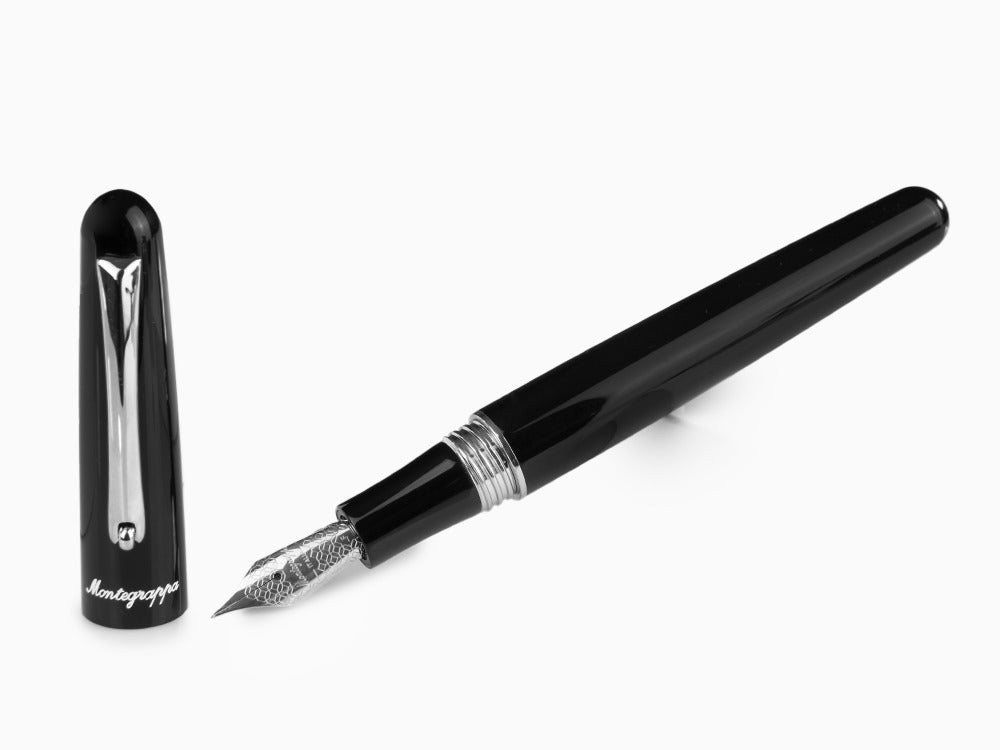 Stylo Plume Montegrappa Elmo 01, Résine Noire, ISEOR-AC