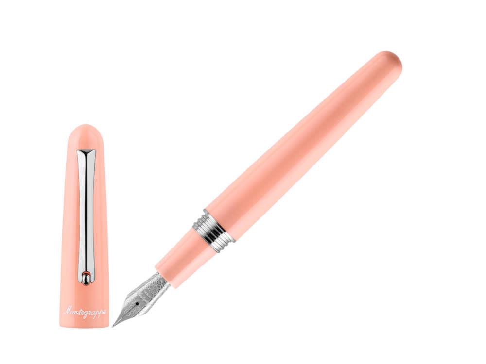 Stylo Plume Montegrappa Elmo 01 Peach Fuzz, Acier Inoxydable, ISEOR-AS