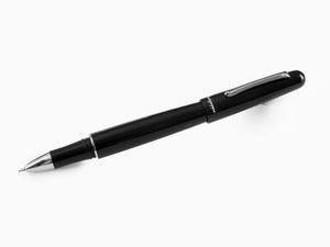 Roller Montegrappa Elmo 01, Résine Noire, Acier Inoxydable, ISEORRAC