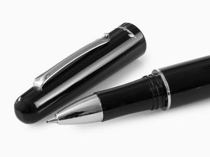 Roller Montegrappa Elmo 01, Résine Noire, Acier Inoxydable, ISEORRAC