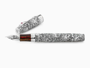 Stylo Plume Montegrappa Skulls & Roses, Edition Limitée, ISSKN-SE