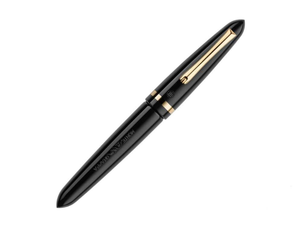 Stylo Plume Montegrappa Venetia, Noire, Acier inoxydable, ISVEN-AC