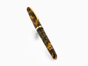 Stylo Plume Montegrappa Venetia Havana Amber, Ambre, Acier, ISVEN_AO