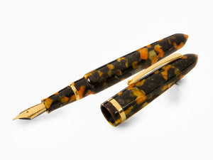 Stylo Plume Montegrappa Venetia Havana Amber, Ambre, Acier, ISVEN_AO