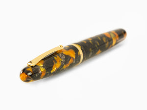 Stylo Plume Montegrappa Venetia Havana Amber, Ambre, Acier, ISVEN_AO