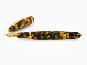 Stylo Plume Montegrappa Venetia Havana Amber, Ambre, Acier, ISVEN_AO