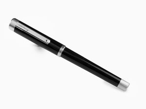 Stylo Plume Montegrappa Zero, Résine Noire, Palladium IP, ISZEI-IP