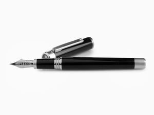 Stylo Plume Montegrappa Zero, Résine Noire, Palladium IP, ISZEI-IP