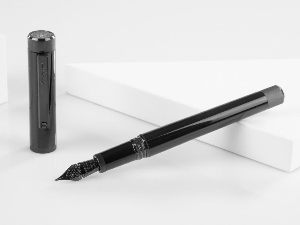 Stylo Plume Montegrappa Zero, Résine Noire, Flex , ISZEI-XC