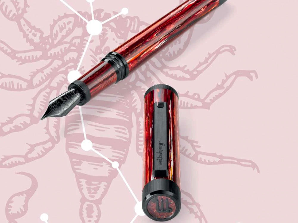 Stylo Plume Montegrappa Zero Zodiac Scorpio, Acier, ISZEZ-IC-R4