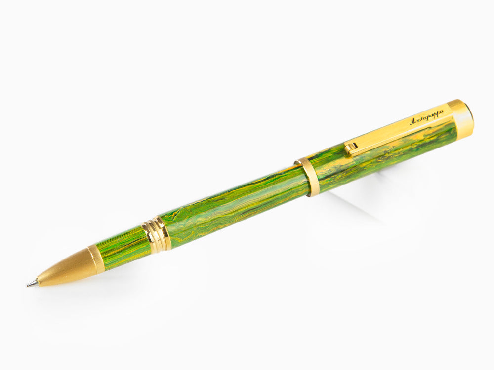 Roller Montegrappa Zero Zodiac Gemini, Vert, Plaqué or, ISZEZRIY-G7