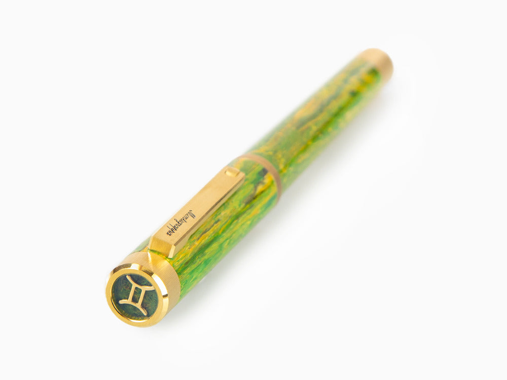 Roller Montegrappa Zero Zodiac Gemini, Vert, Plaqué or, ISZEZRIY-G7