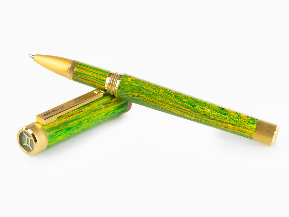 Roller Montegrappa Zero Zodiac Gemini, Vert, Plaqué or, ISZEZRIY-G7