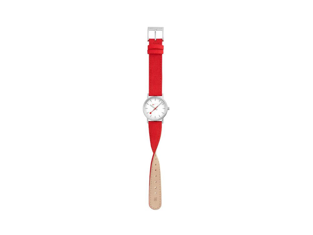 Montre à Quartz Mondaine Classic, Blanc, 30 mm, Textile, A658.30323.17SBC