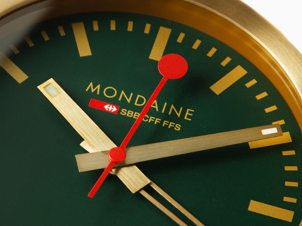 Montre à Quartz Mondaine Clocks, Aluminium, Vert, 12.5 cm, A997.MCAL.66SBG