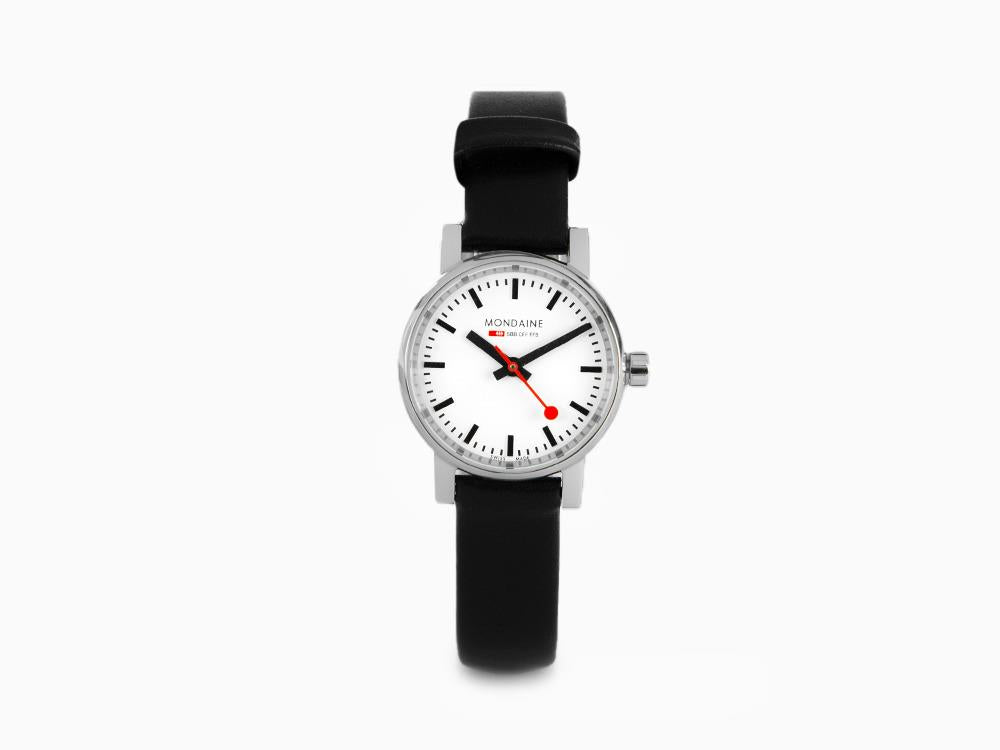 Montre à Quartz Mondaine SBB Evo2 Petite, Blanc, 26mm, Cuir, MSE.26110.LB