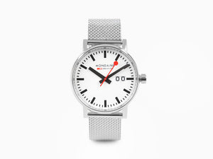 Montre à Quartz Mondaine SBB Evo2 Big, Blanc, 40 mm, Jour, MSE.40210.SM