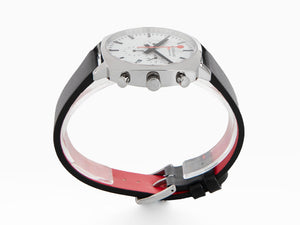 Montre à Quartz Mondaine Cushion, Blanc, 41 mm, Cuir, MSL.41410.LBV.SET