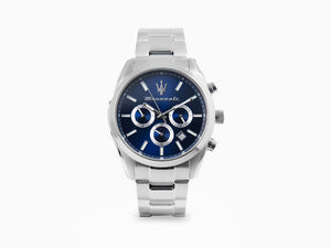 Montre à Quartz Maserati Attrazione, Bleu, 43 mm, Verre minéral, R8853151005