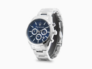 Montre à Quartz Maserati Attrazione, Bleu, 43 mm, Verre minéral, R8853151005