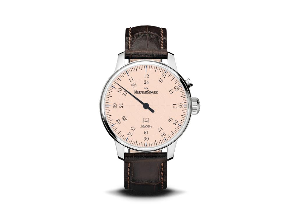 Montre Automatique Meistersinger Bell Hora, SW 200, Beige, 43 mm, BHO913-SG02