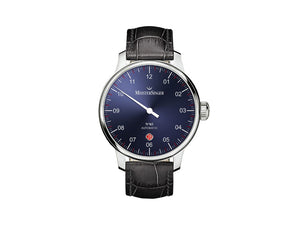 Montre Automatique Meistersinger N3 - 40 mm, Bleu, 40mm, Noir, Jour, DM908-SG01