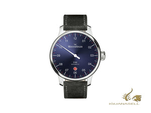 Montre Automatique Meistersinger N3 - 40 mm, Bleu, 40mm, Noir, Jour, DM908-SV01