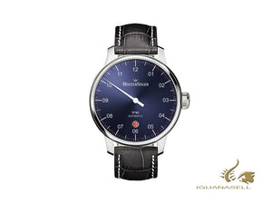 Montre Automatique Meistersinger N3 - 40 mm, Bleu, 40mm, Noir/Blanche, DM908