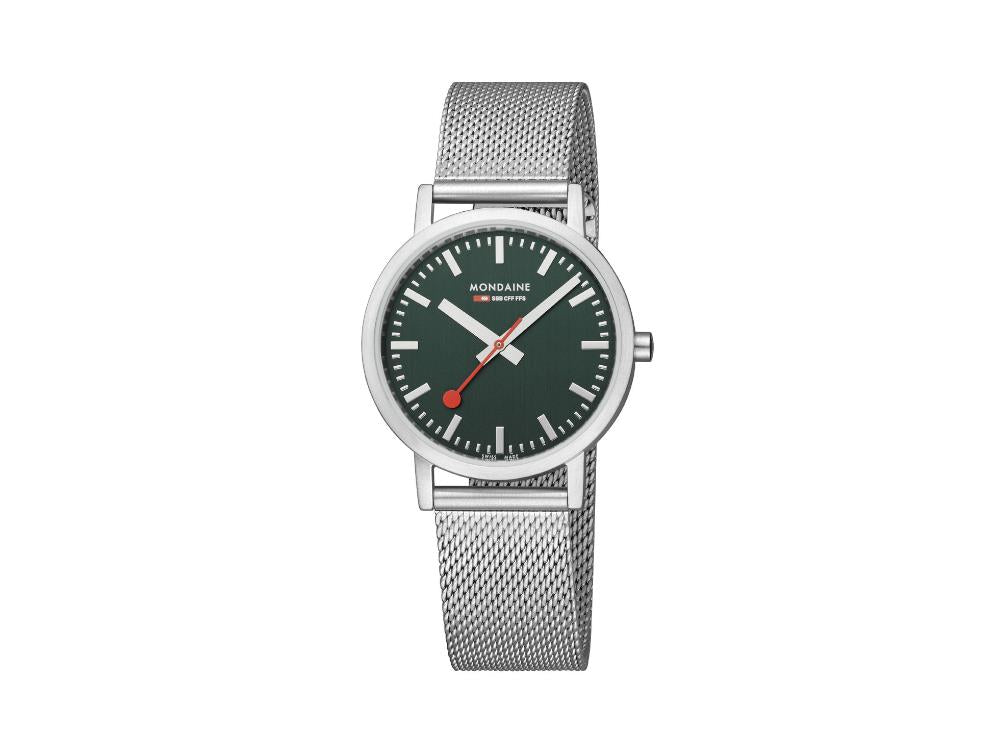 Montre à Quartz Mondaine SBB Classic, Vert, 36 mm, A660.30314.60SBJ