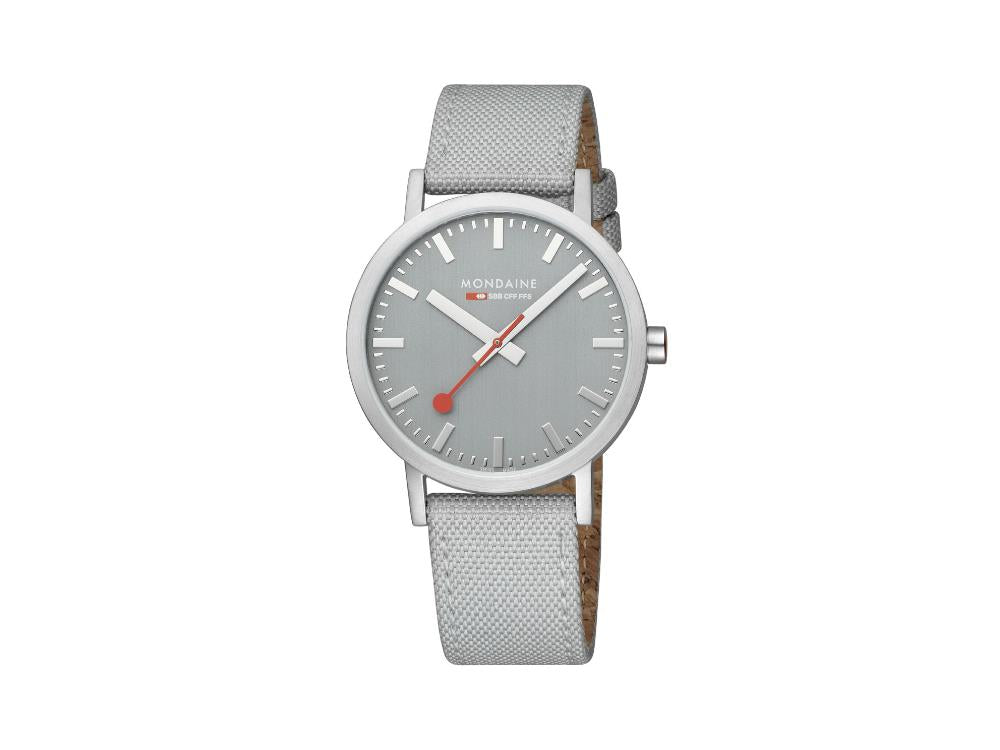 Montre à Quartz Mondaine SBB Classic, Gris, 40 mm, Textile, A660.30360.80SBH