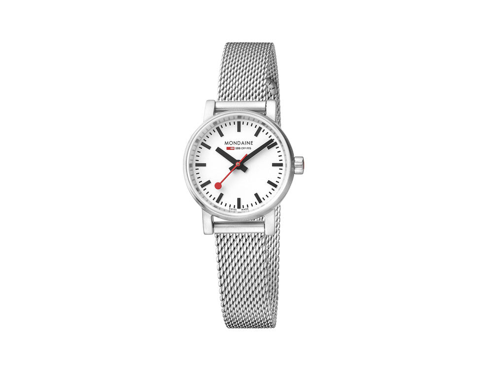 Montre à Quartz Mondaine SBB Evo2 Petite, Blanc, 26mm, MSE.26110.SM