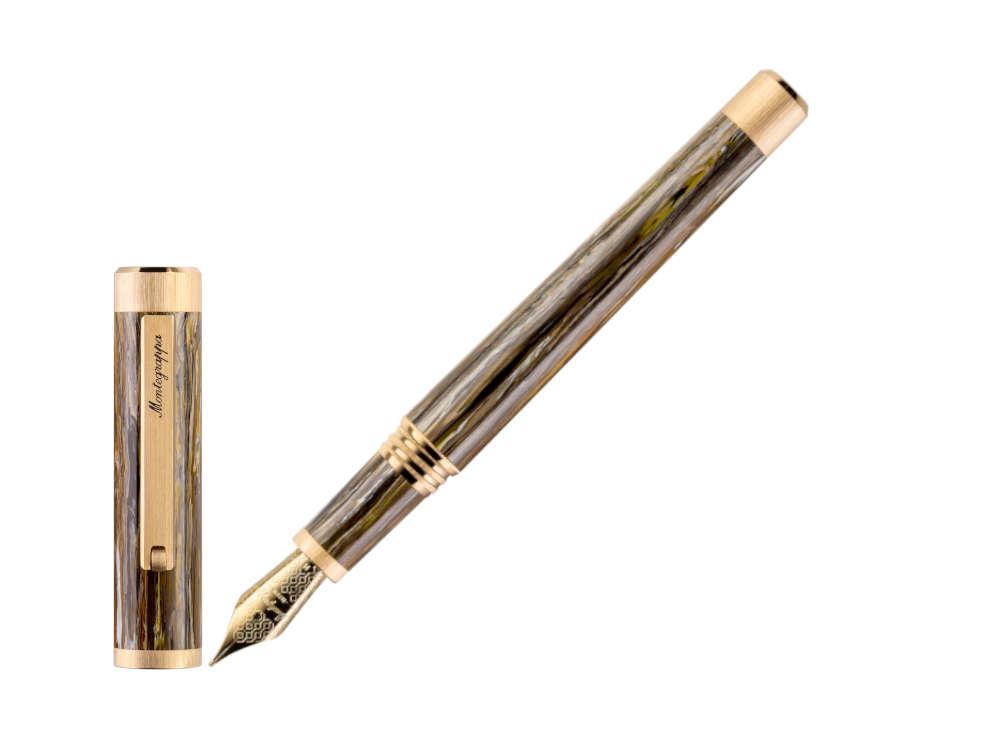 Stylo Plume Montegrappa Zero Zodiac Capricorn, Acier, ISZEZ-IY-M3