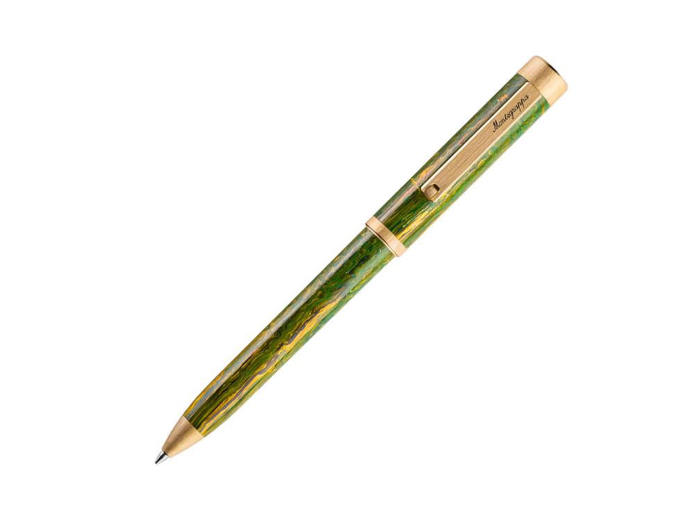 Stylo bille Montegrappa Zero Zodiac Gemini, Vert, Plaqué or, ISZEZBIY-G7