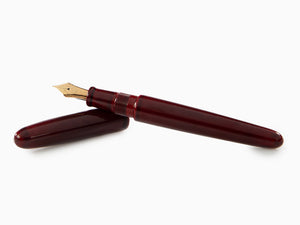 Stylo Plume Nakaya Cigar Portable, Aka-Tamenuri, Or 14k, Plume Italic