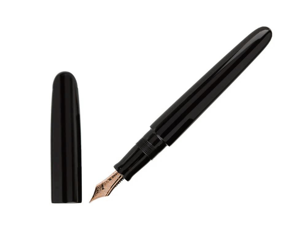 Stylo Plume Nakaya Cigar Kuro-Roiro Portable, Ebonite, Or 14k