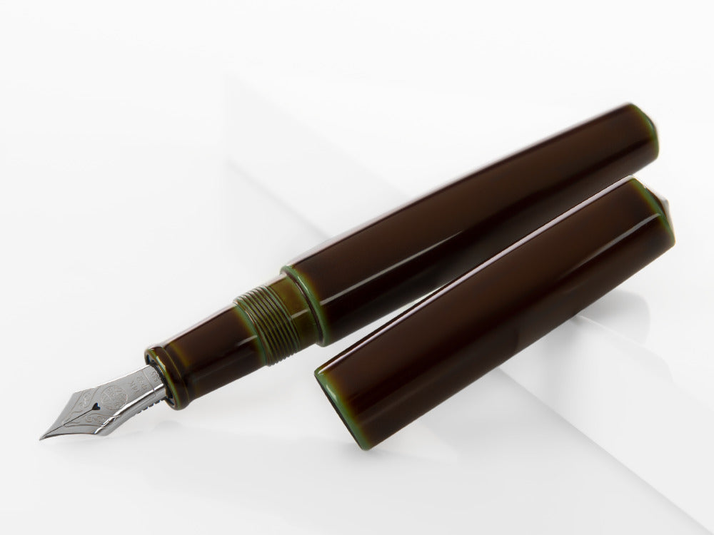 Stylo Plume Nakaya Cigar Piccolo, Heki-Tamenuri, Or 14k rodhium