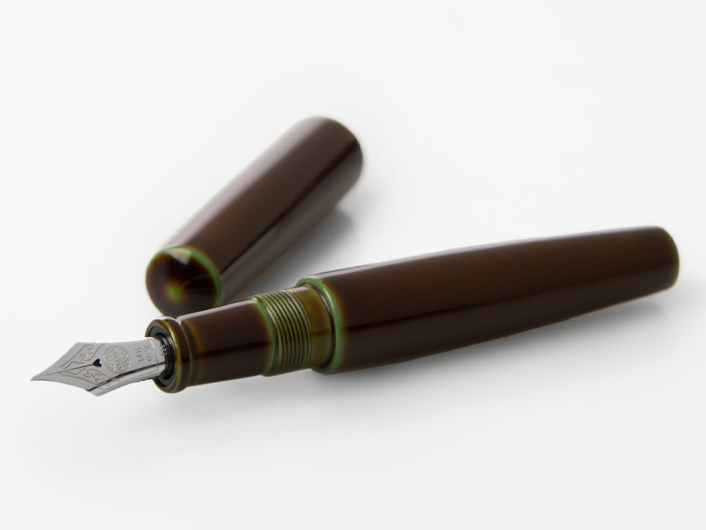 Stylo Plume Nakaya Cigar Piccolo, Heki-Tamenuri, Or 14k rodhium