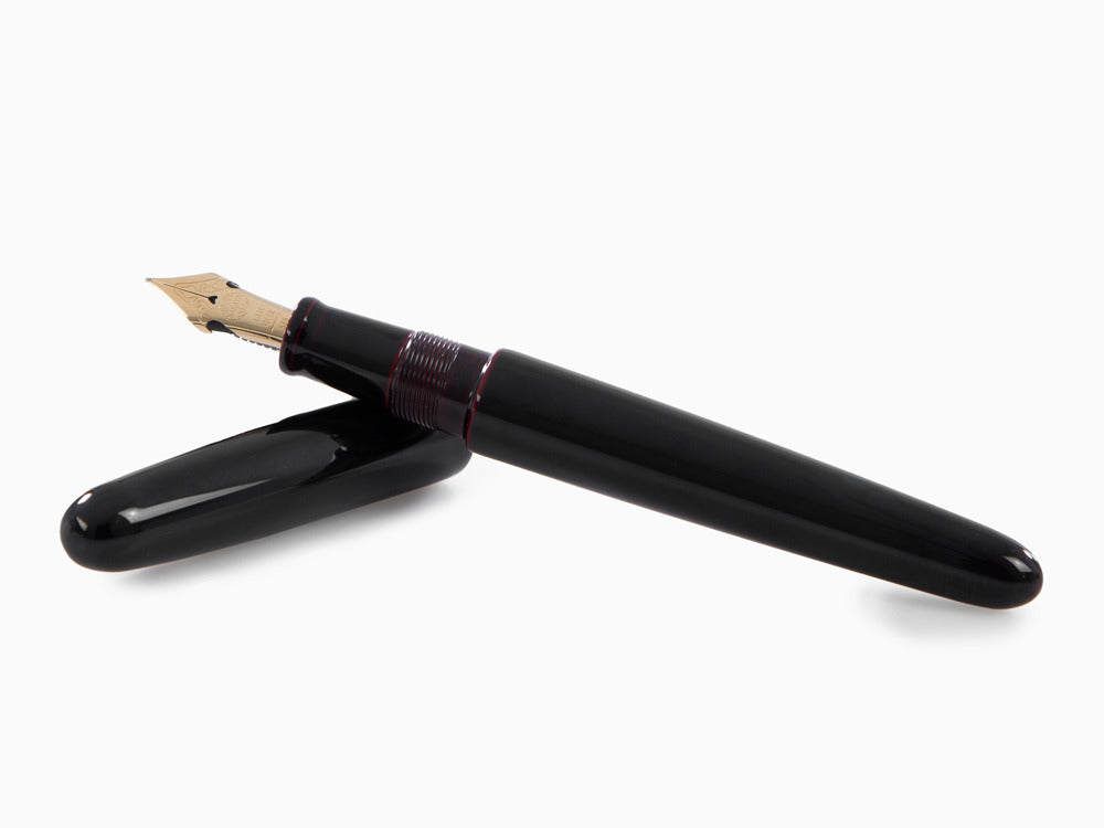 Stylo Plume Nakaya Cigar Portable, Kuro-Tamenuri, Plume Élastique