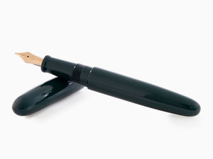 Stylo Plume Nakaya D-17mm Cigar Portable, Midori, Ebonite, Or 14k