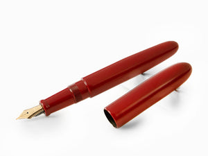 Stylo Plume Nakaya Cigar Long, Shu, Ebonite, D-17mm, Or 14k