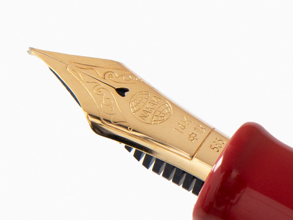 Stylo Plume Nakaya Cigar Portable, Shu, Ebonite, Or 14k