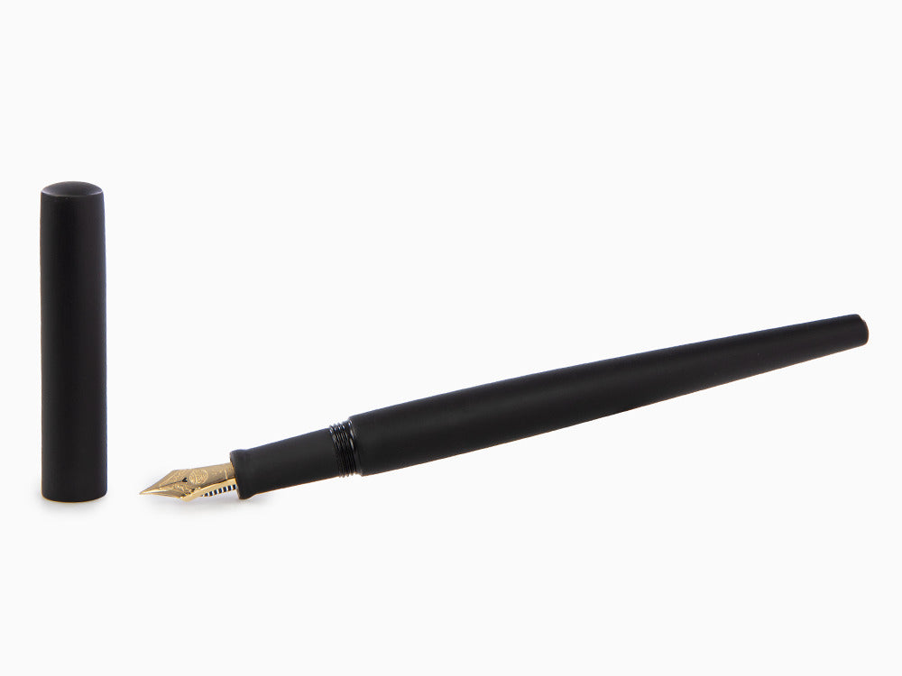 Stylo Plume Nakaya Desk, Black Hairline, Ebonite, Or 14k,