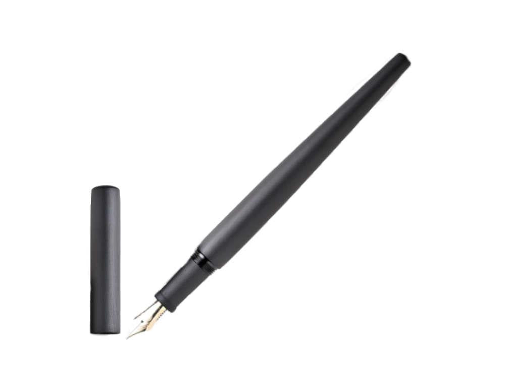 Stylo Plume Nakaya Desk, Black Hairline, Ebonite, Or 14k,