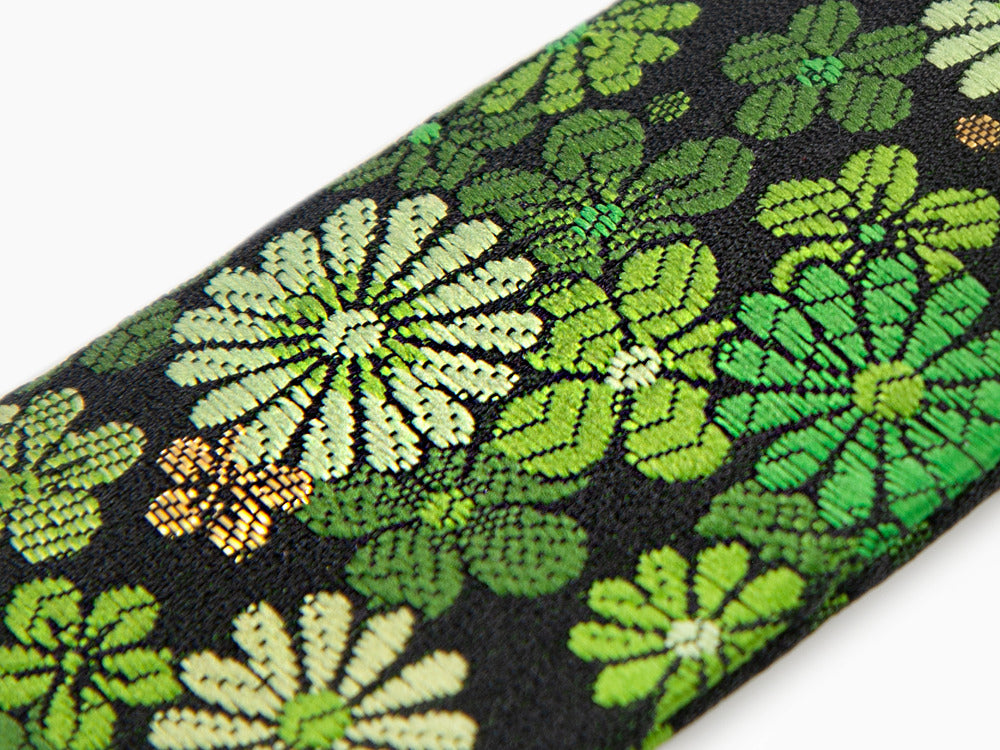 Étui Stylo Nakaya  Kyoto 'Nishijin-ori' Textile, Vert, 1 Instrument D'écriture