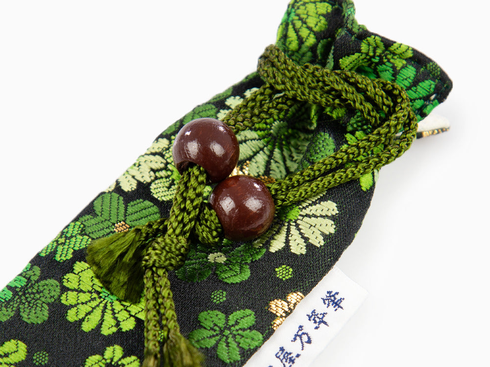 Étui Stylo Nakaya  Kyoto 'Nishijin-ori' Textile, Vert, 1 Instrument D'écriture