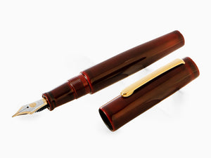 Stylo Plume Nakaya Writer Aka-Tamenuri, Piccolo, Ébonite, Or bicolore