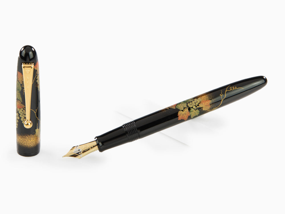 Stylo Plume Namiki Yukari Grapevine, Laque Urushi, Or, FN-10M-BU